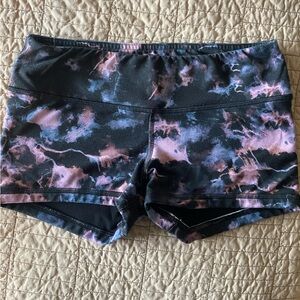 Fleo Black and Pink Tie-Dye Athletic Shorts